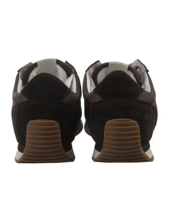 TOTEME Suede Colorblock Pattern Athletic Sneakers