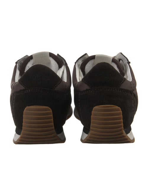 TOTEME Suede Colorblock Pattern Athletic Sneakers