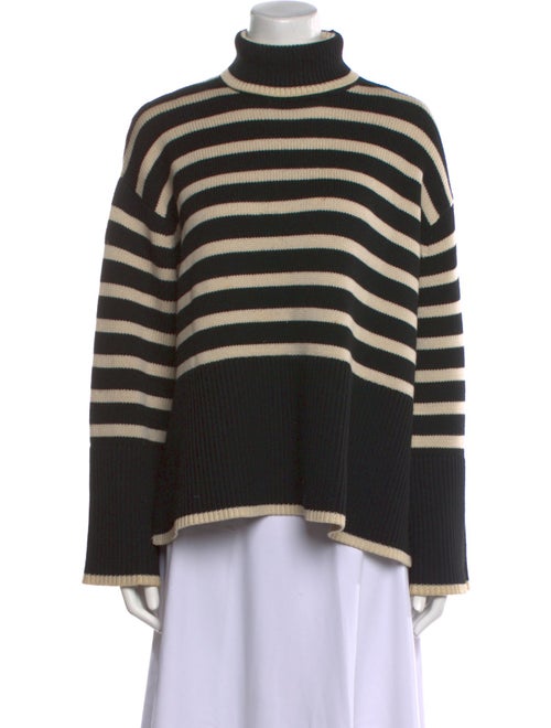 TOTEME Signature Stripe Turtleneck Wool Sweater