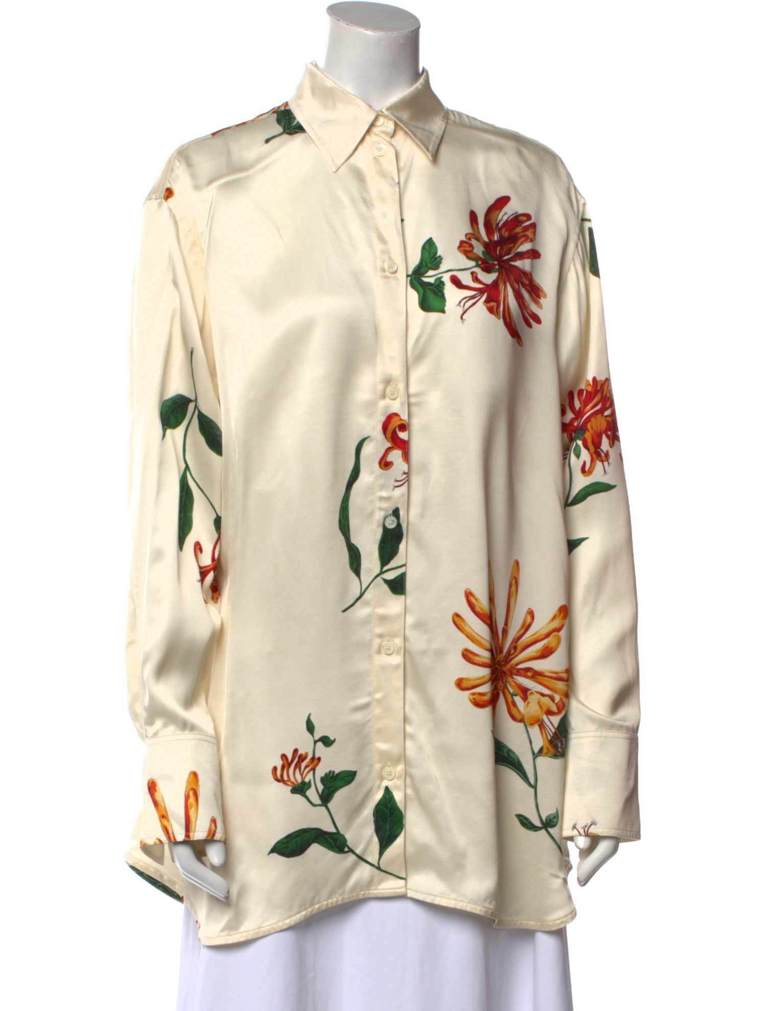 TOTEME Relaxed Honeysuckle Shirt Floral Print Blouse w/ Tags