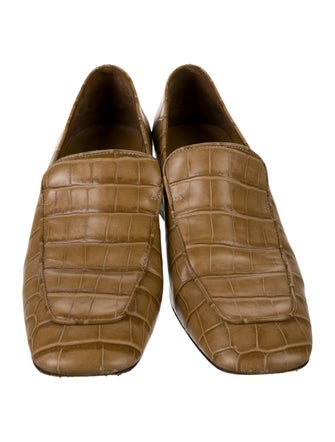 TOTEME Embossed Leather Striped Pumps