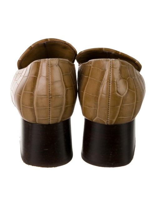 TOTEME Embossed Leather Striped Pumps