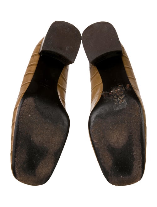 TOTEME Embossed Leather Striped Pumps