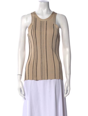 TOTEME Striped Scoop Neck Top