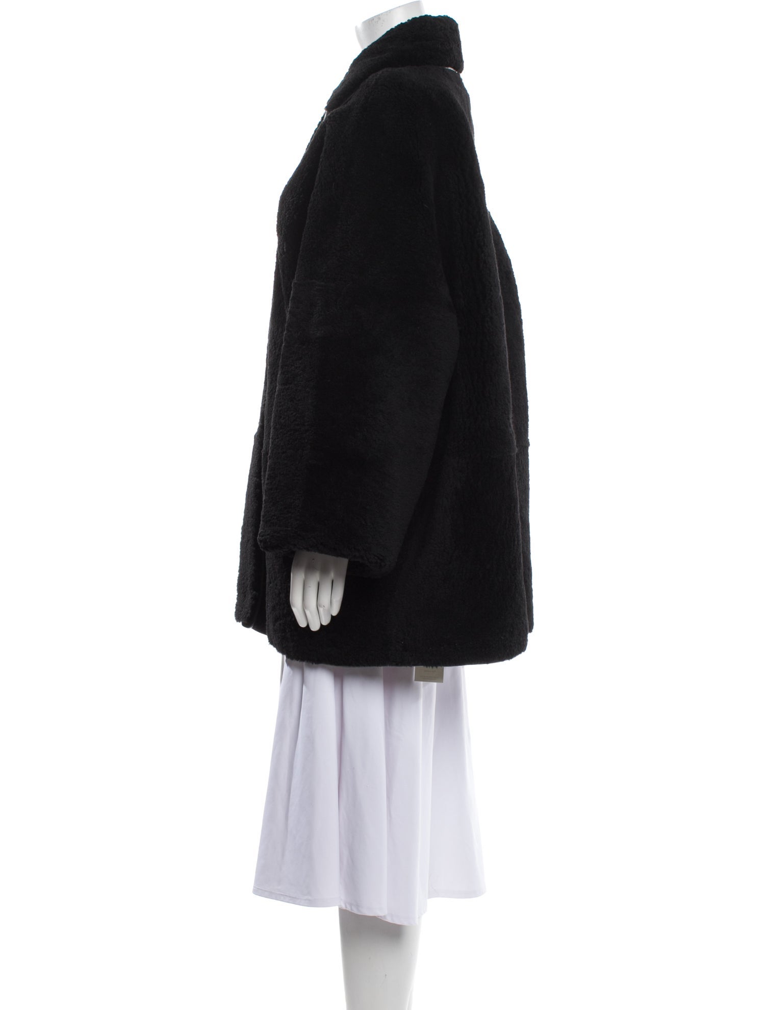 TOTEME Teddy Shearling Overshirt Jacket Merino Wool Fur Coat w/ Tags