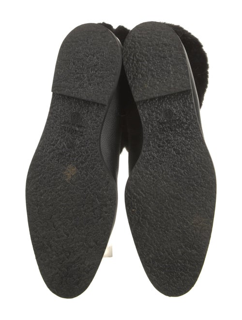 TOTEME Leather Fur Trim Western Boots