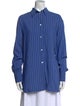 TOTEME Striped Long Sleeve Button-Up Top