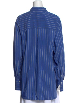 TOTEME Striped Long Sleeve Button-Up Top