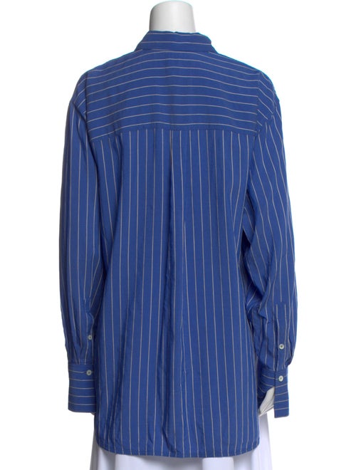 TOTEME Striped Long Sleeve Button-Up Top