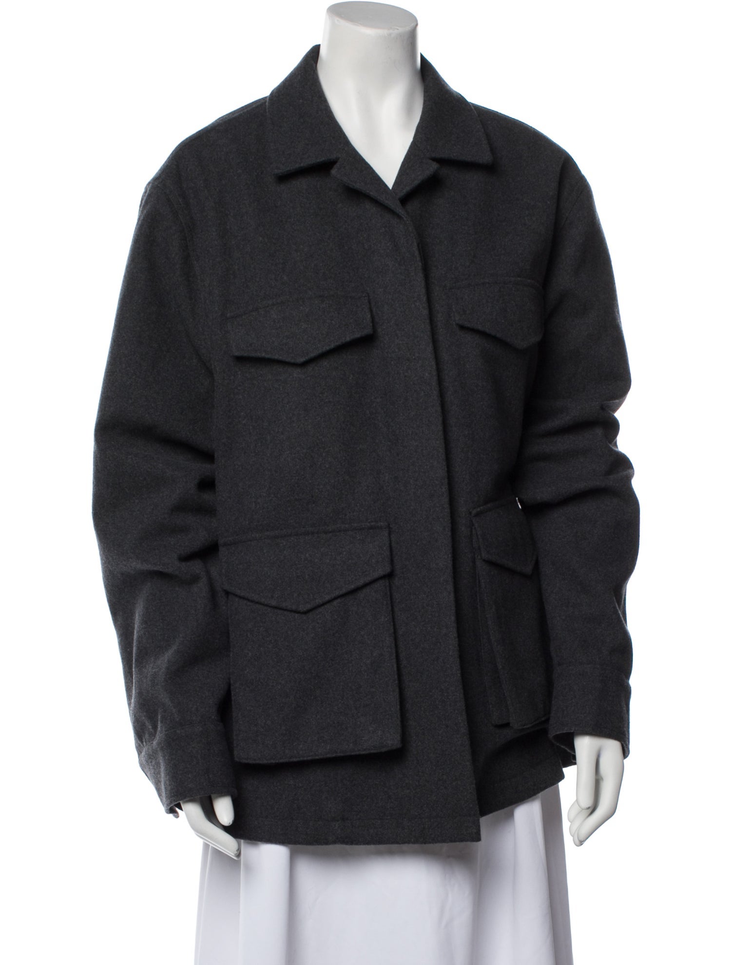 TOTEME Felt Cargo Jacket Coat