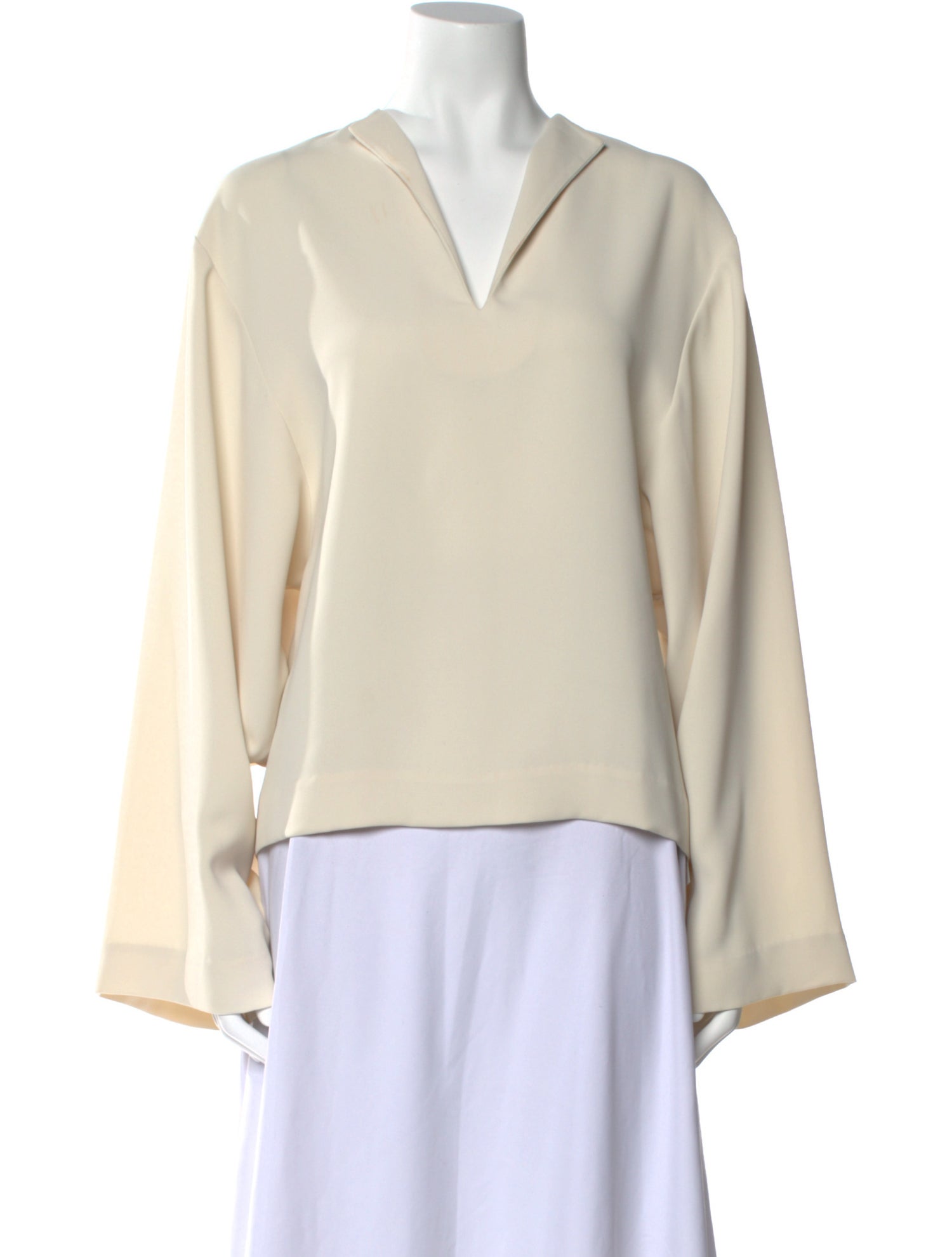 TOTEME Gervasi Long Sleeve V-Neck Blouse