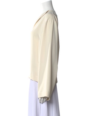 TOTEME Gervasi Long Sleeve V-Neck Blouse