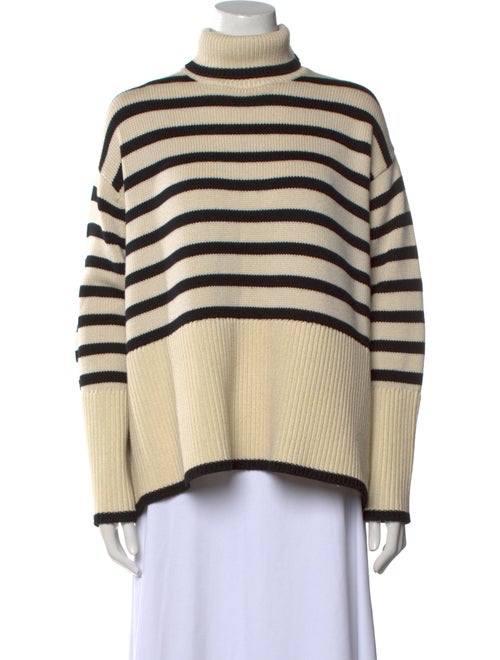 TOTEME Signature Stripe Turtleneck Wool Sweater