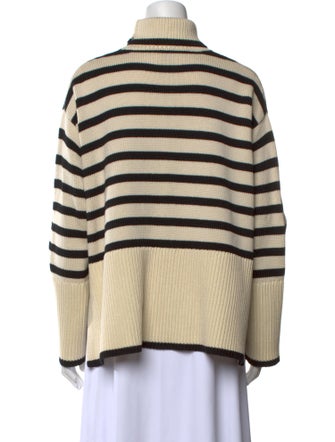 TOTEME Signature Stripe Turtleneck Wool Sweater