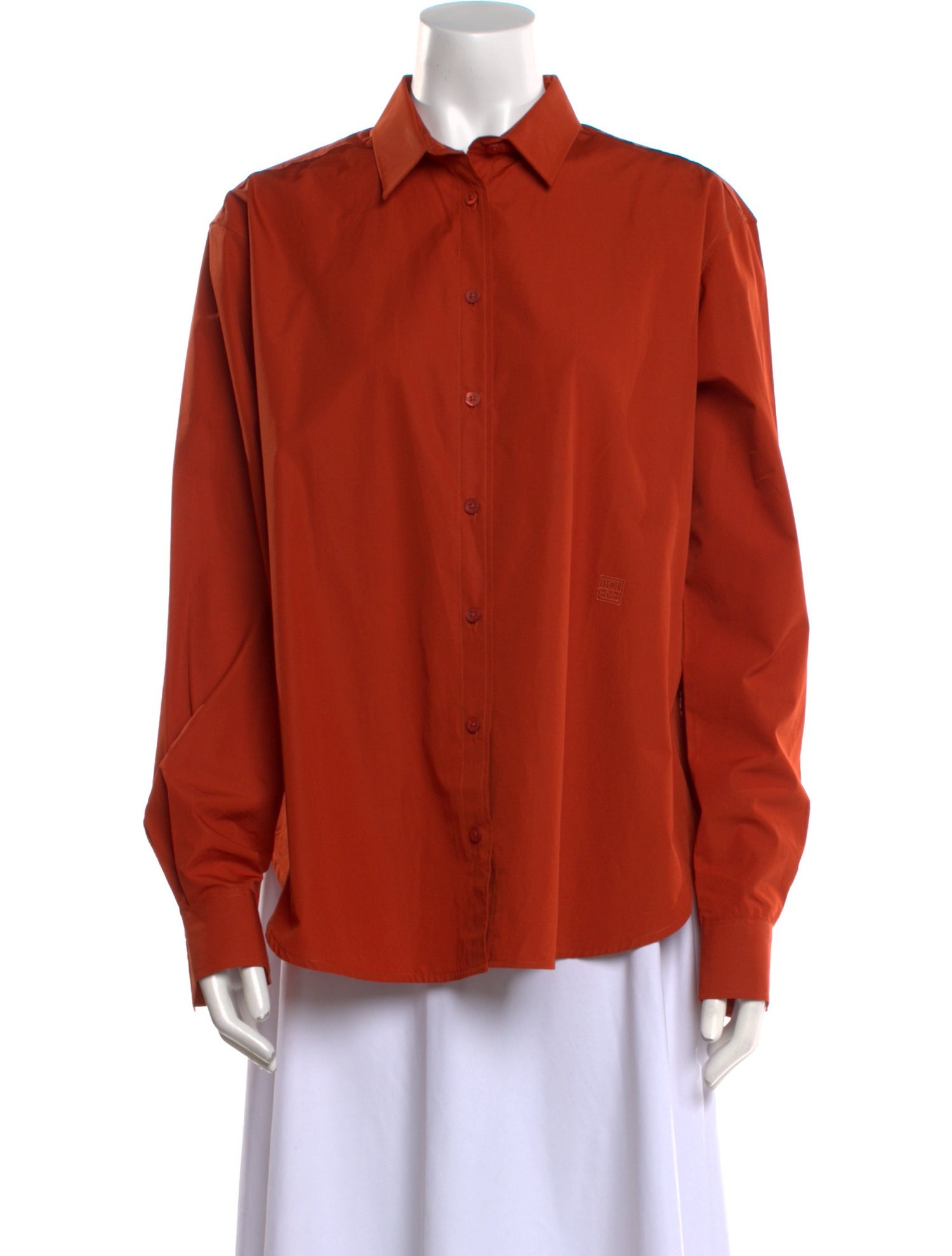 TOTEME Signature Long Sleeve Button-Up Top