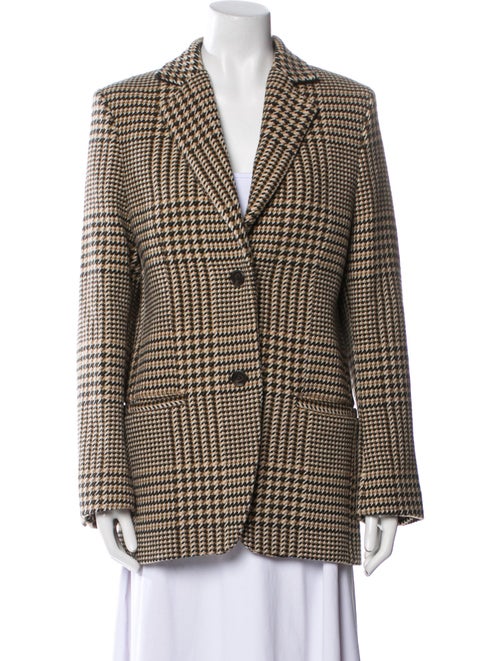 TOTEME Wool Plaid Print Blazer