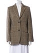 TOTEME Wool Plaid Print Blazer
