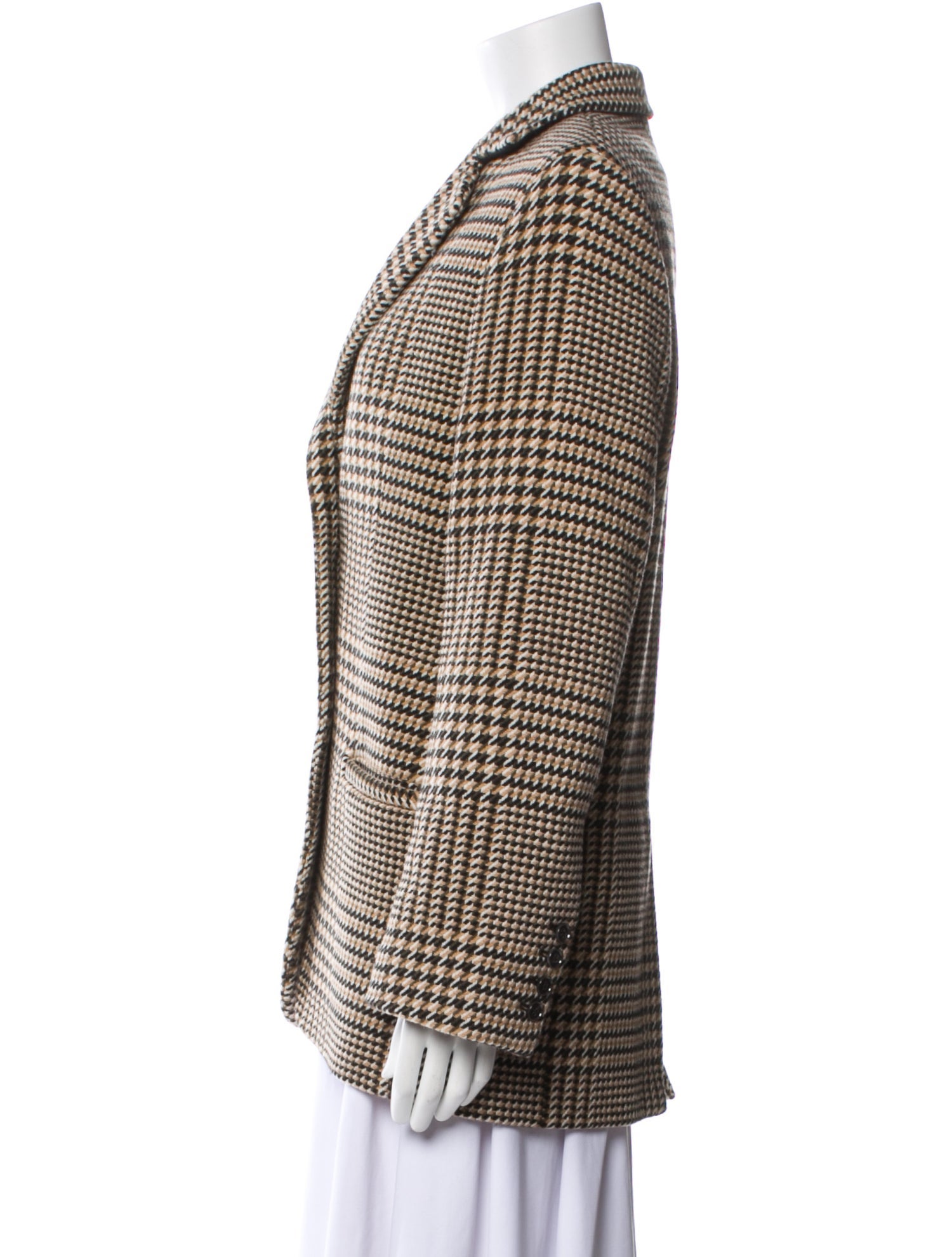 TOTEME Wool Plaid Print Blazer