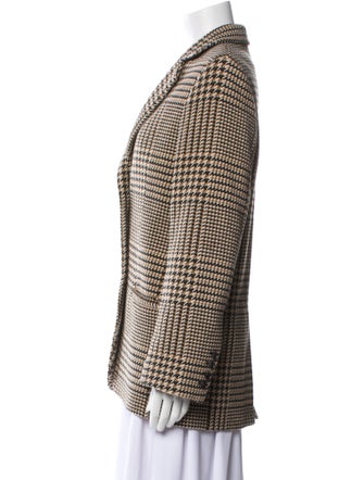 TOTEME Wool Plaid Print Blazer