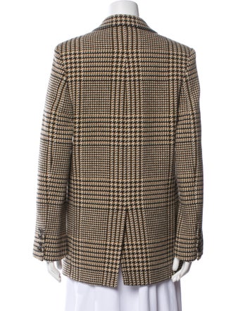 TOTEME Wool Plaid Print Blazer