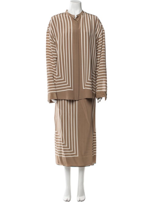 TOTEME Monogram Silk Skirt Set