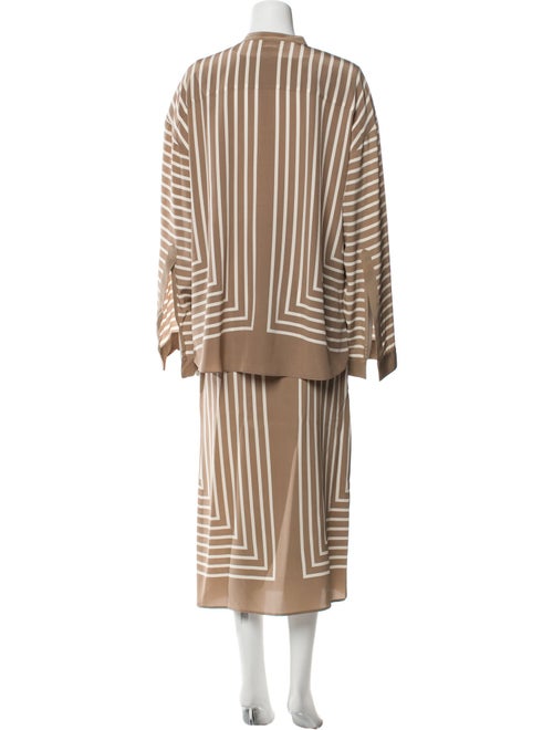 TOTEME Monogram Silk Skirt Set