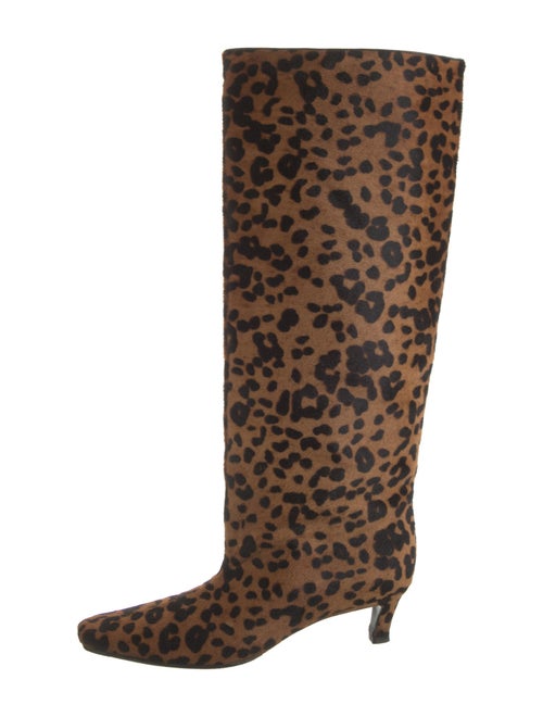TOTEME Ponyhair Animal Print Riding Boots