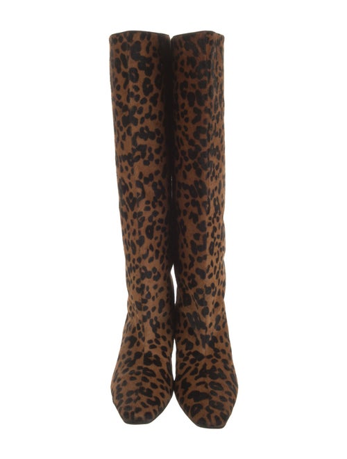 TOTEME Ponyhair Animal Print Riding Boots