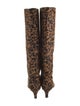 TOTEME Ponyhair Animal Print Riding Boots