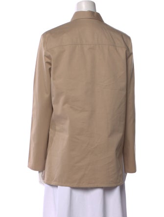TOTEME Twill Pocket Long Sleeve Button-Up Top