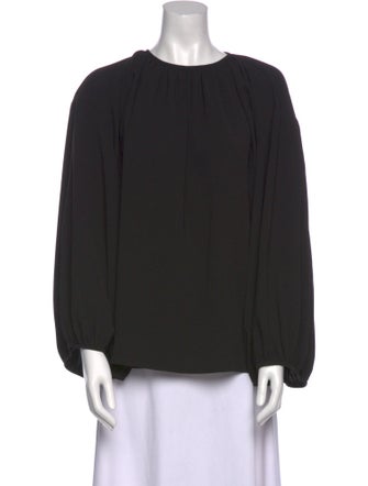 TOTEME Crew Neck Long Sleeve Blouse