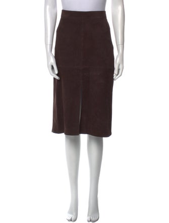 TOTEME Suede Knee-Length Skirt