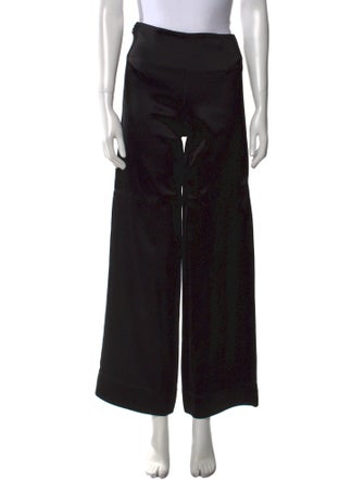 TOTEME Contrast Satin Trouser Wide Leg Pants