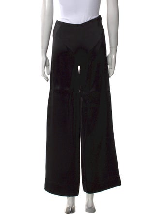 TOTEME Contrast Satin Trouser Wide Leg Pants