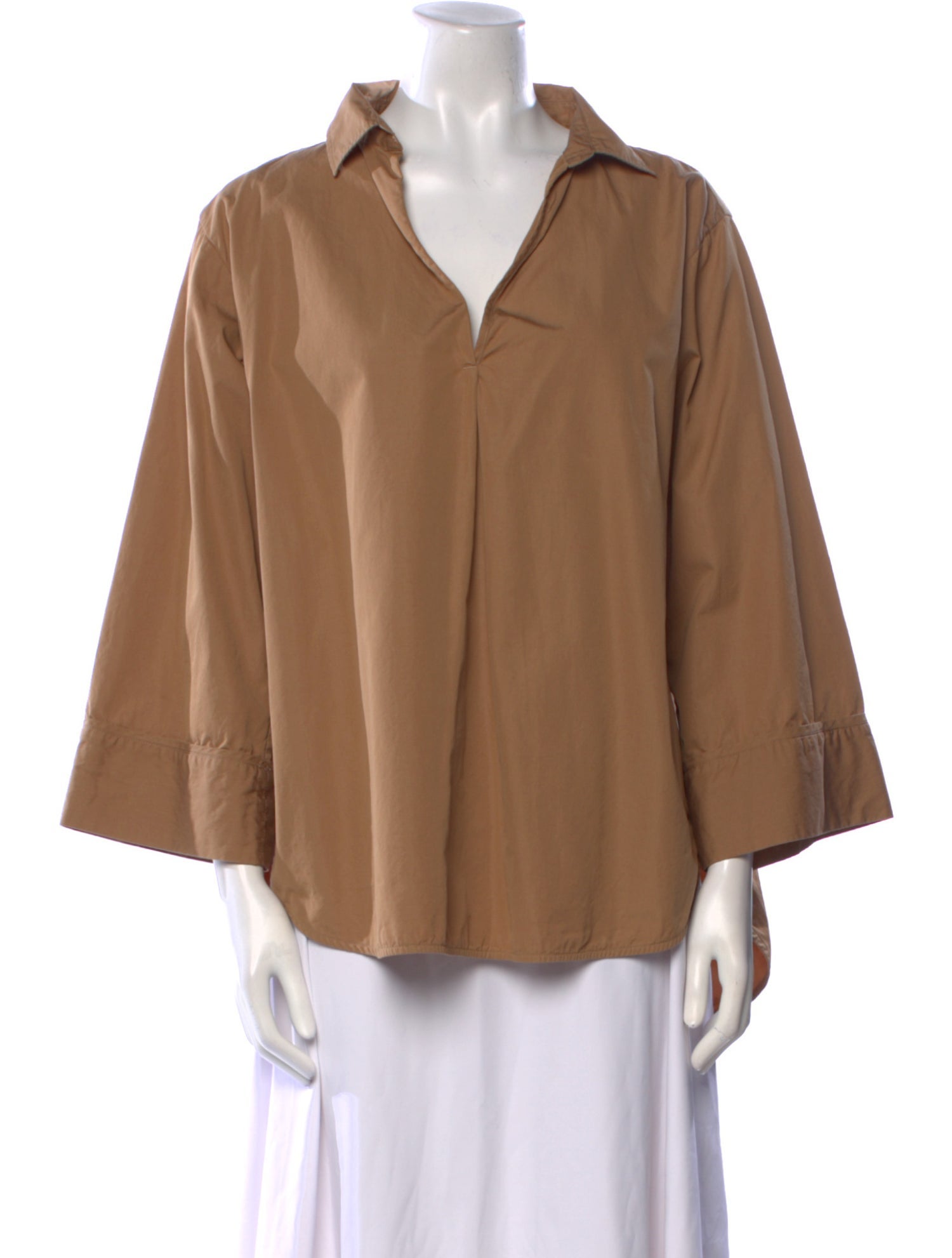 TOTEME Touros Long Sleeve V-Neck Blouse