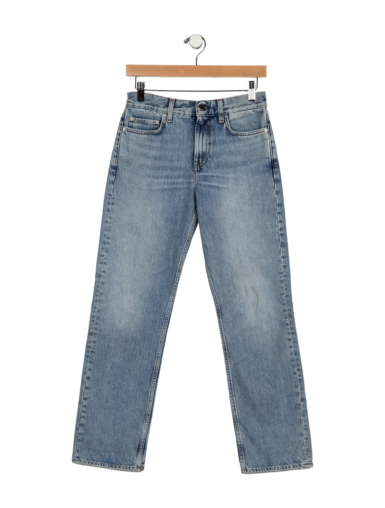 TOTEME Mid-Rise Straight Leg Jeans