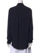TOTEME Drape-Front Long Sleeve Button-Up Top