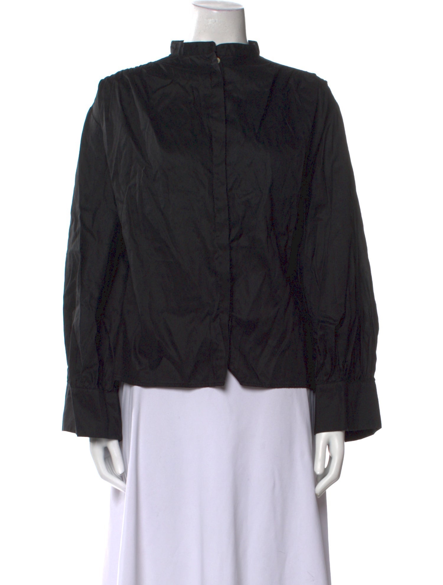 TOTEME Mock Neck Long Sleeve Blouse