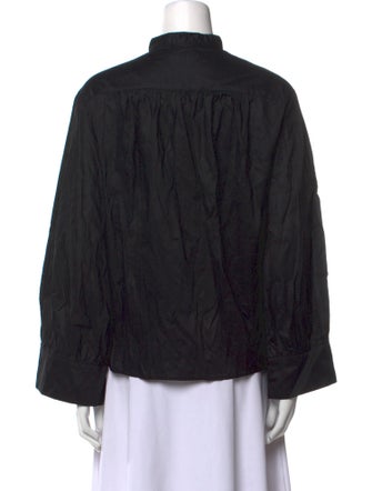 TOTEME Mock Neck Long Sleeve Blouse