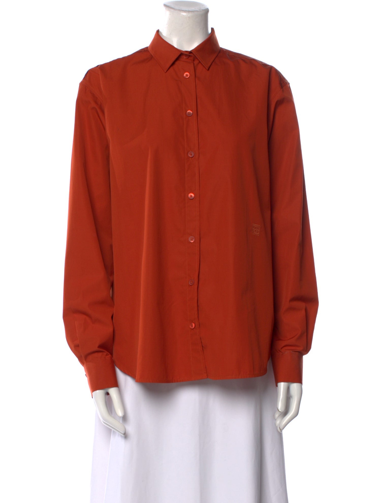 TOTEME Signature Cotton Shirt Long Sleeve Button-Up Top w/ Tags