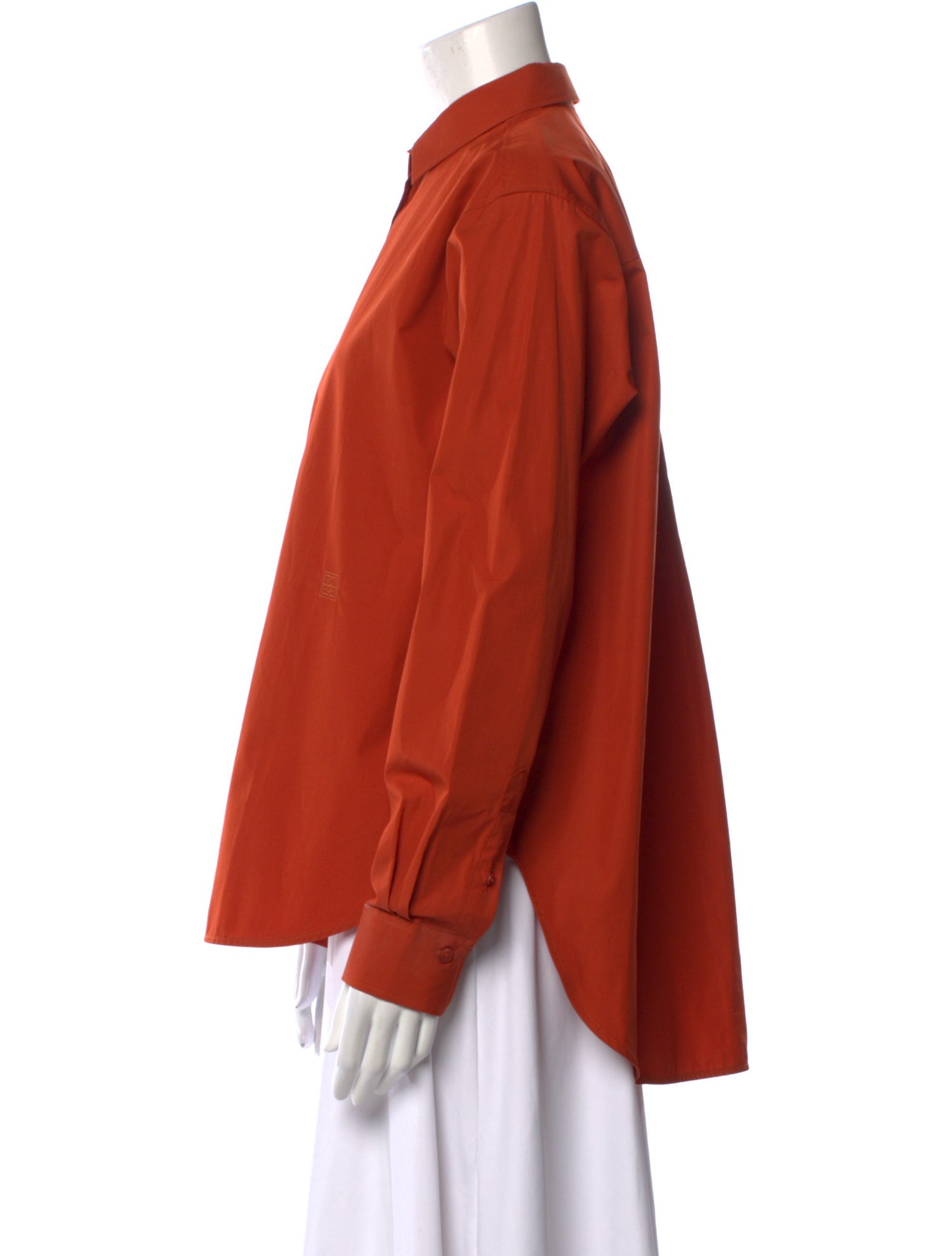 TOTEME Signature Cotton Shirt Long Sleeve Button-Up Top w/ Tags