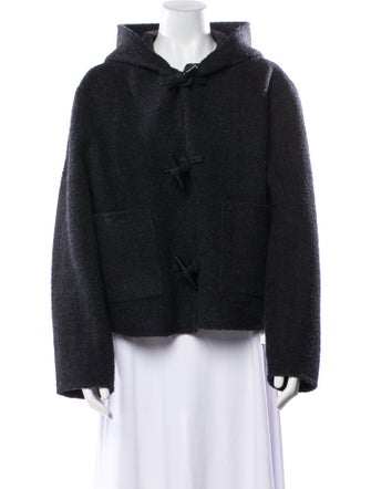 TOTEME 2023 Felted Duffle Faux Fur Jacket