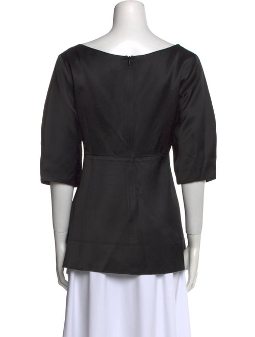 TOTEME Scoop Neck Three-Quarter Sleeve Blouse