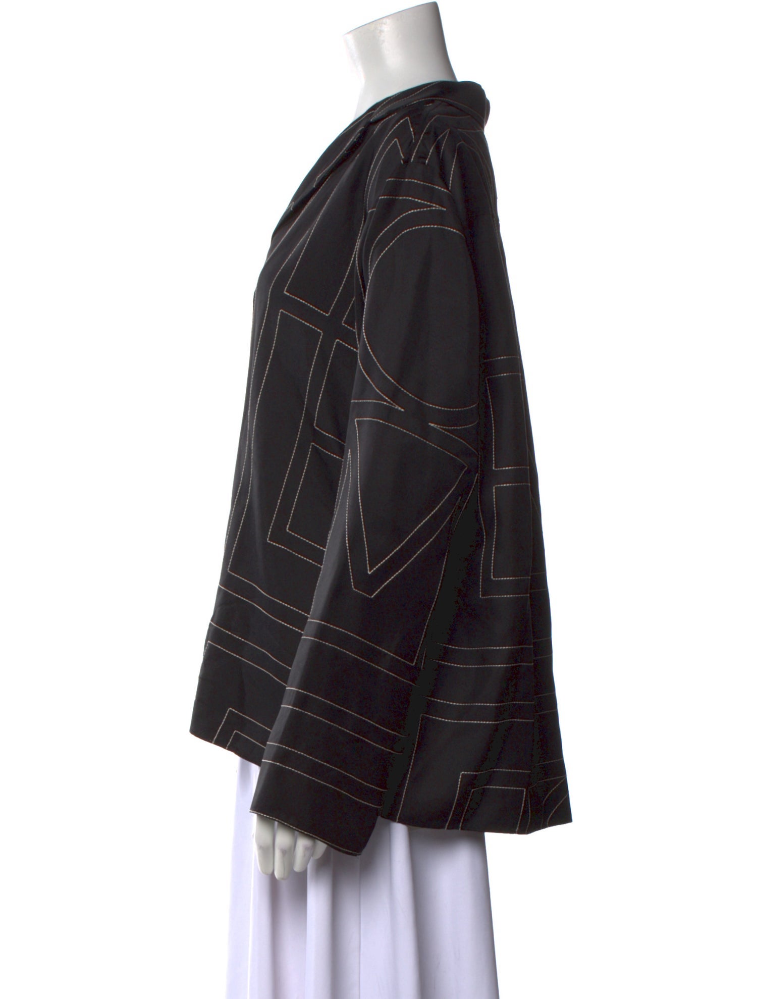 TOTEME Silk Embroidered Accent Pajamas