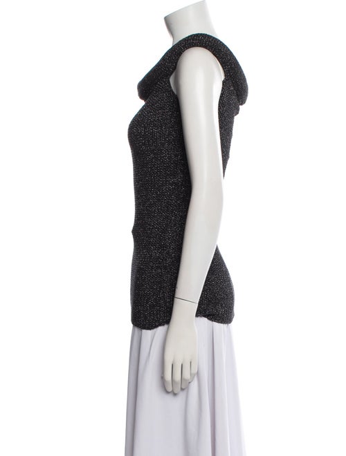 TOTEME Off-Shoulder Roll Knit Top Scoop Neck Top