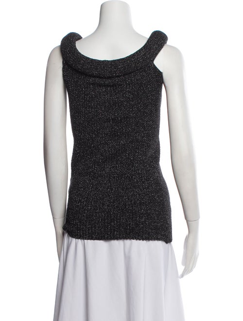 TOTEME Off-Shoulder Roll Knit Top Scoop Neck Top