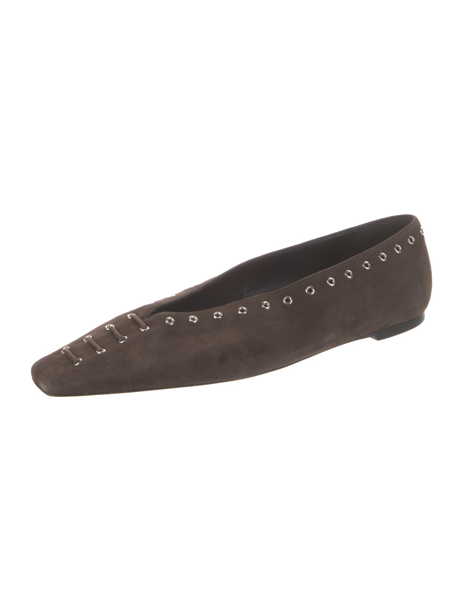 TOTEME Suede Studded Accents Flats