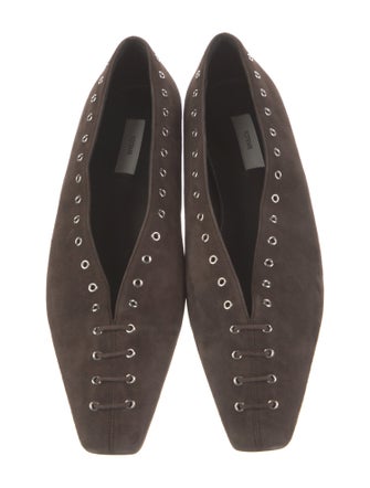 TOTEME Suede Studded Accents Flats