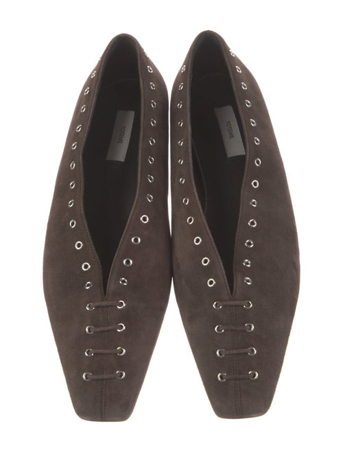 TOTEME Suede Studded Accents Flats