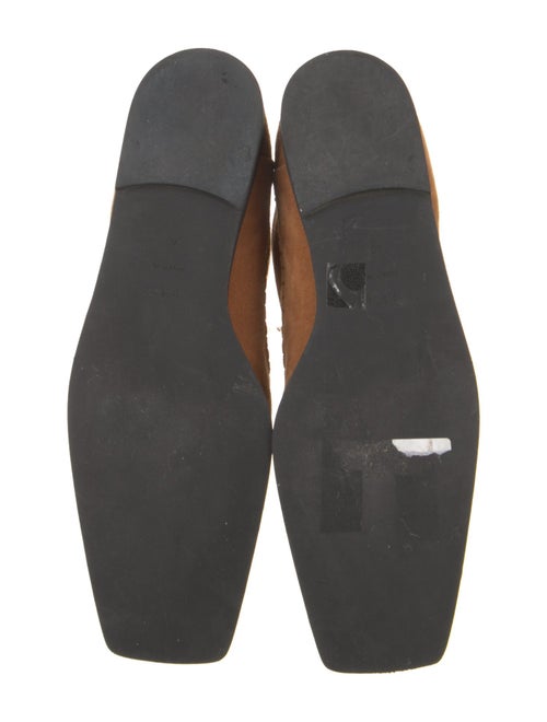 TOTEME Suede Leather Trim Embellishment Lace-Up Boots